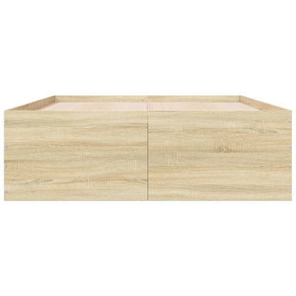 Bed Frame without Mattress Sonoma Oak 120x190 cm Small Double