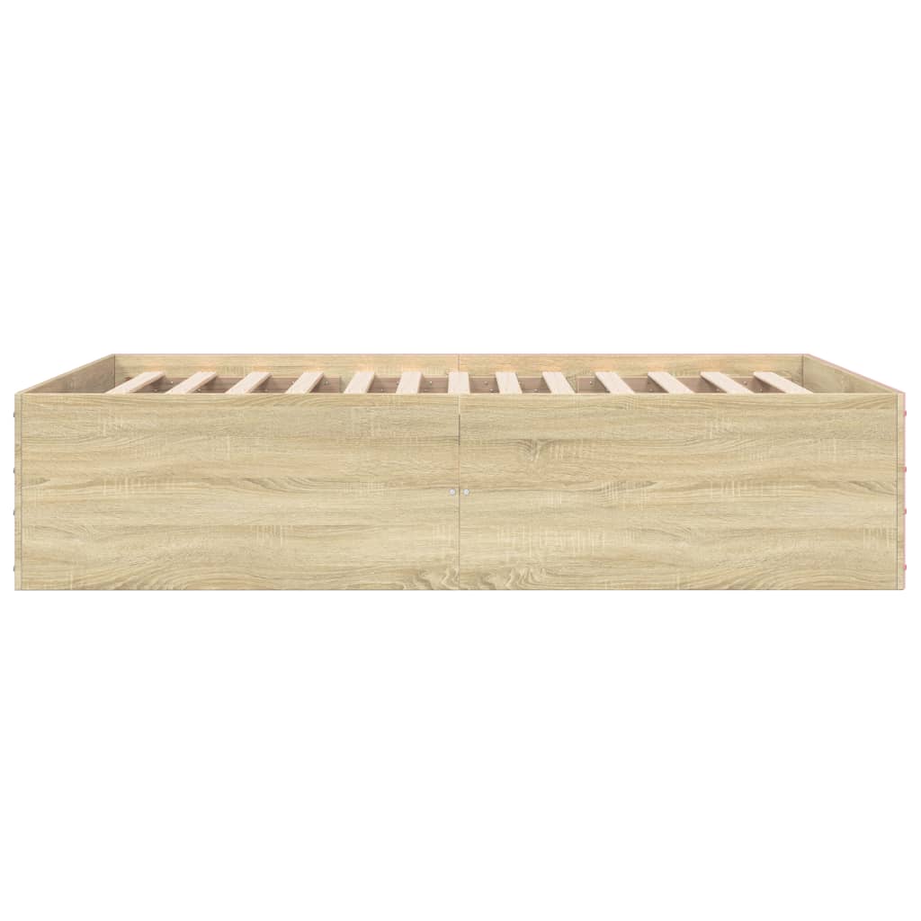 Bed Frame without Mattress Sonoma Oak 120x190 cm Small Double
