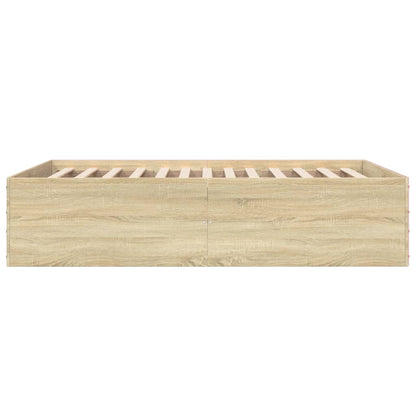 Bed Frame without Mattress Sonoma Oak 120x190 cm Small Double
