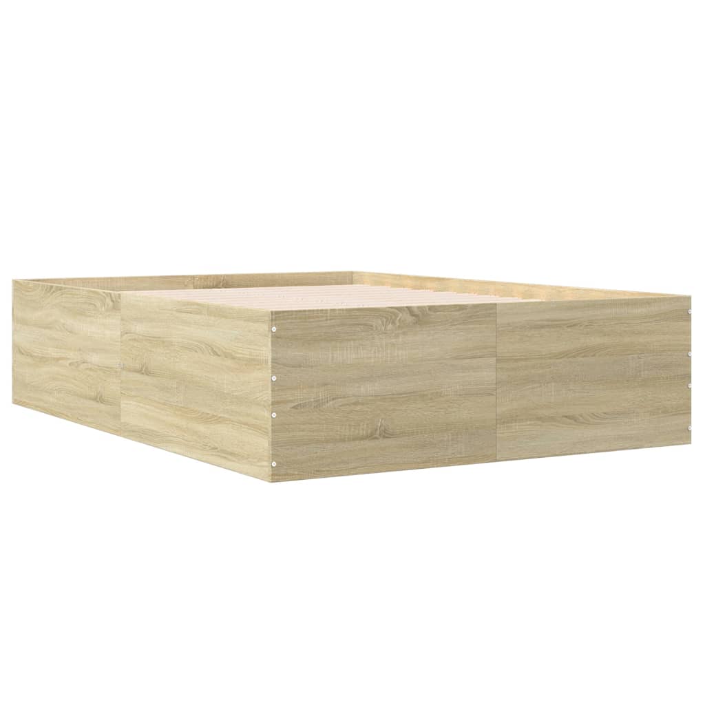 Bed Frame without Mattress Sonoma Oak 120x190 cm Small Double