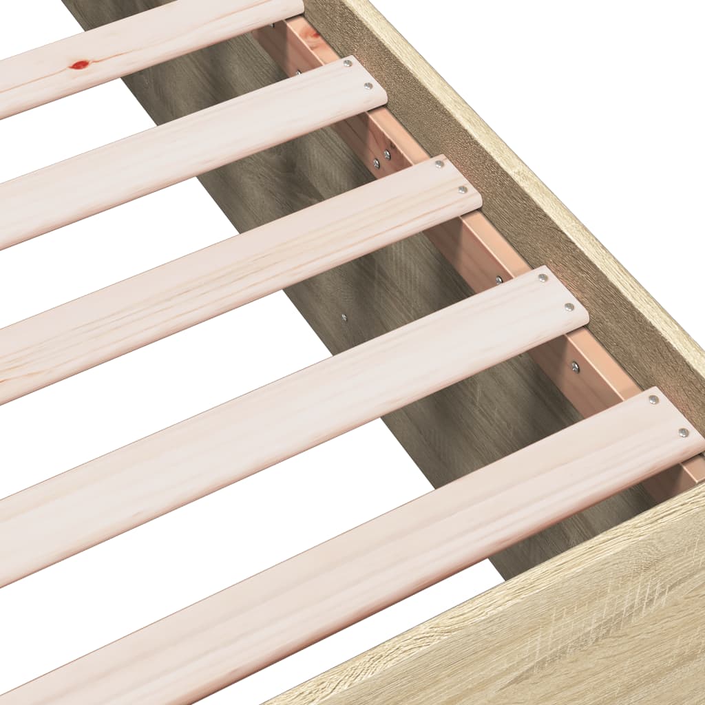 Bed Frame without Mattress Sonoma Oak 120x190 cm Small Double