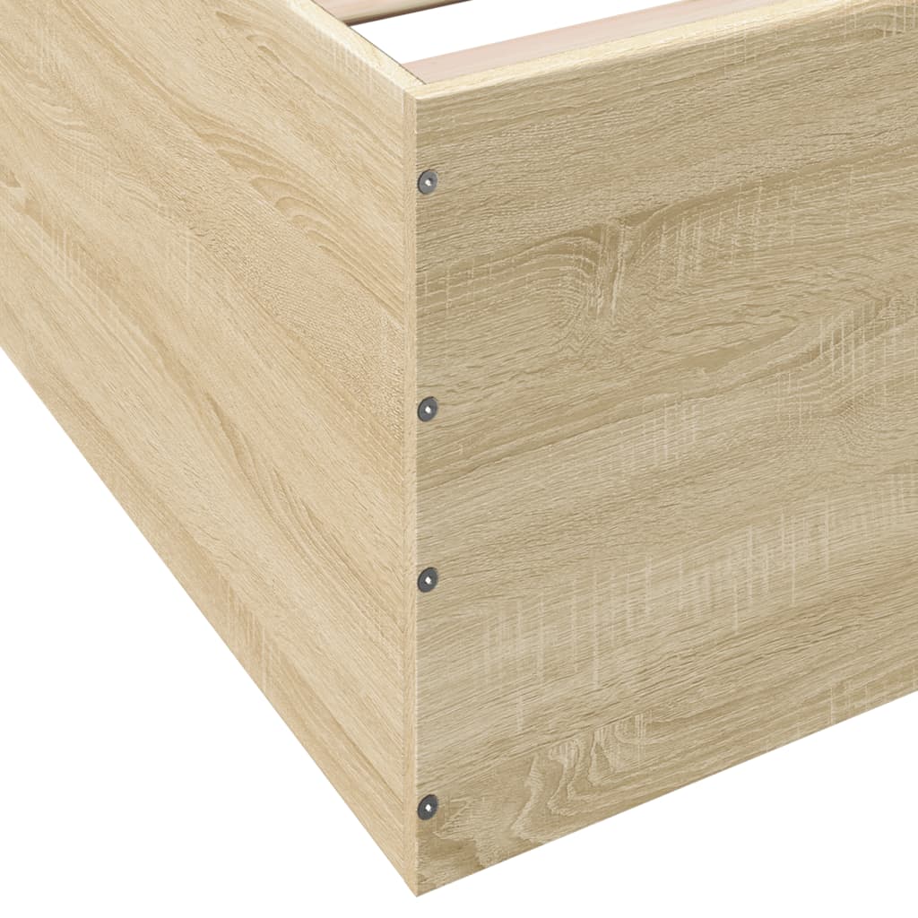 Bed Frame without Mattress Sonoma Oak 120x190 cm Small Double