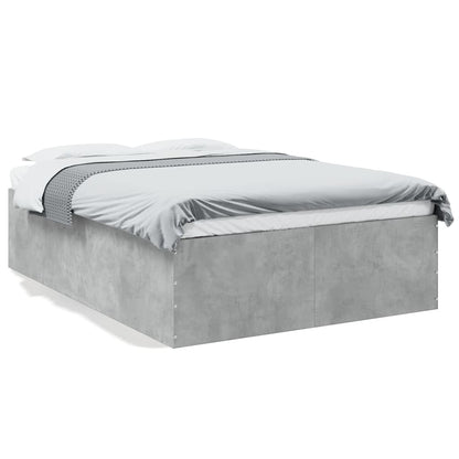 Bed Frame without Mattress Concrete Grey 120x190 cm Small Double