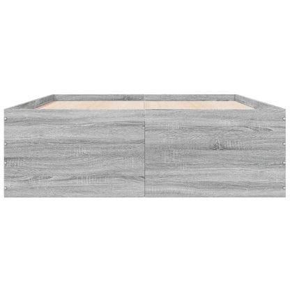 Bed Frame without Mattress Grey Sonoma 120x190 cm Small Double