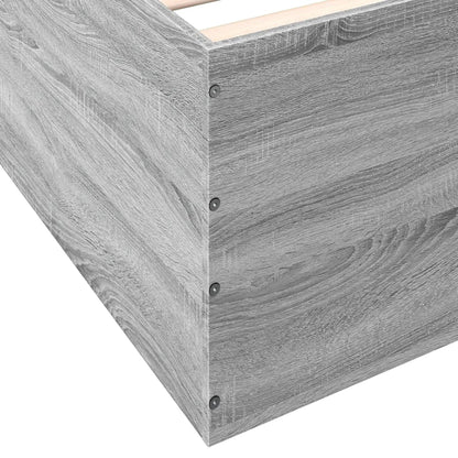 Bed Frame without Mattress Grey Sonoma 120x190 cm Small Double