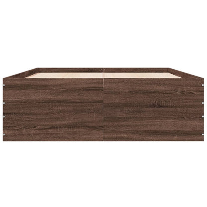 Bed Frame without Mattress Brown Oak 120x190 cm Small Double