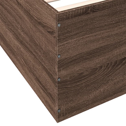 Bed Frame without Mattress Brown Oak 120x190 cm Small Double
