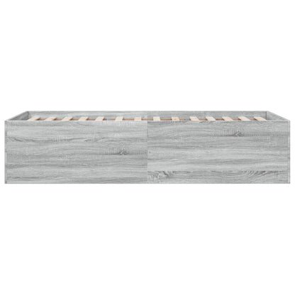 Bed Frame without Mattress Grey Sonoma 100x200 cm