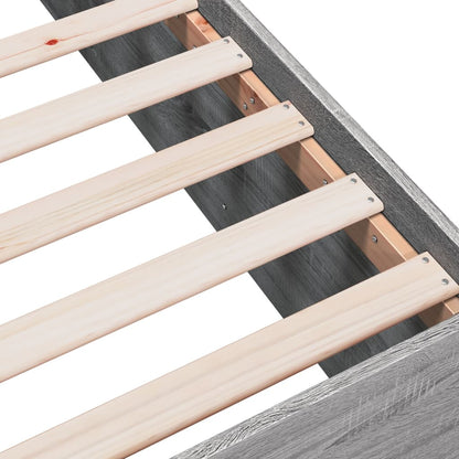 Bed Frame without Mattress Grey Sonoma 100x200 cm