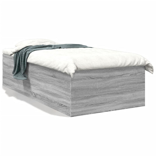 Bed Frame without Mattress Grey Sonoma 100x200 cm