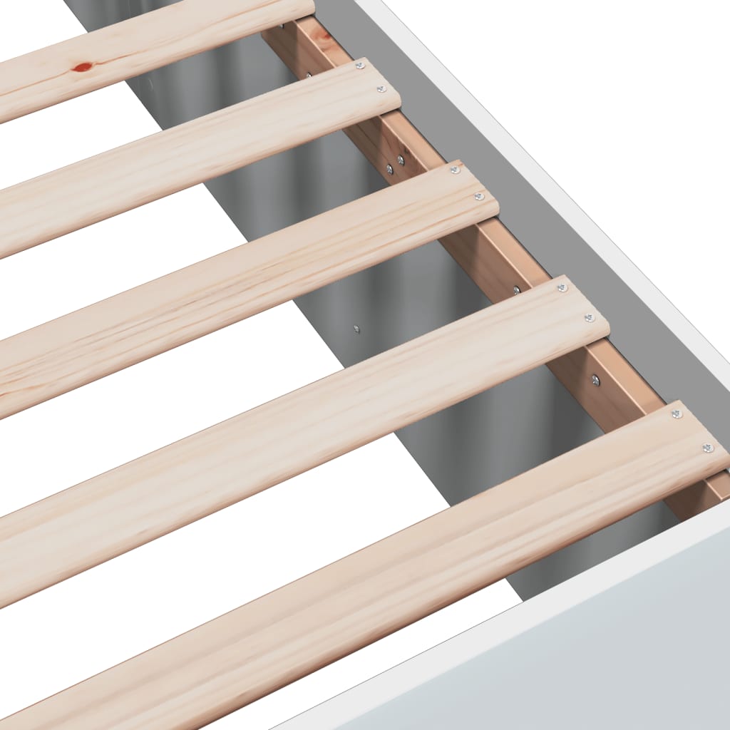 Bed Frame without Mattress White 90x200 cm