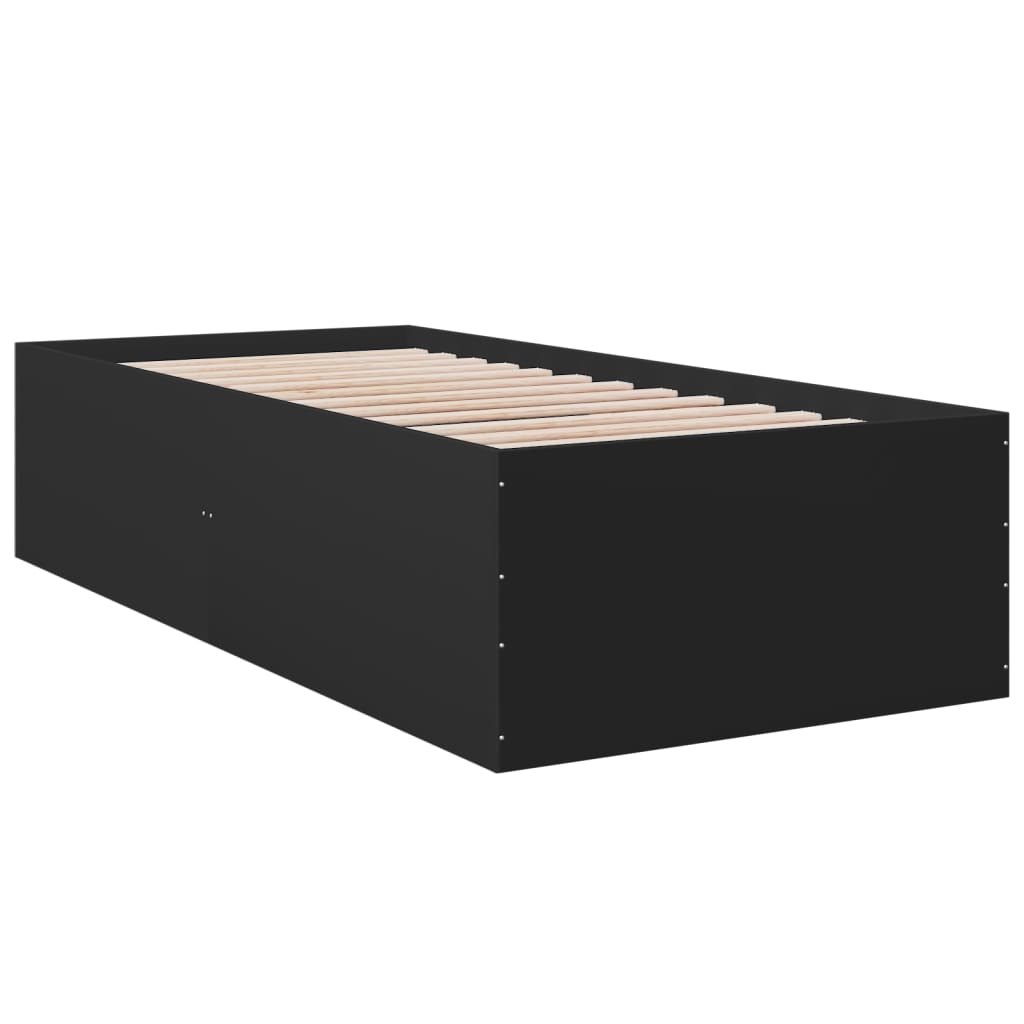 Bed Frame without Mattress Black 90x190 cm Single
