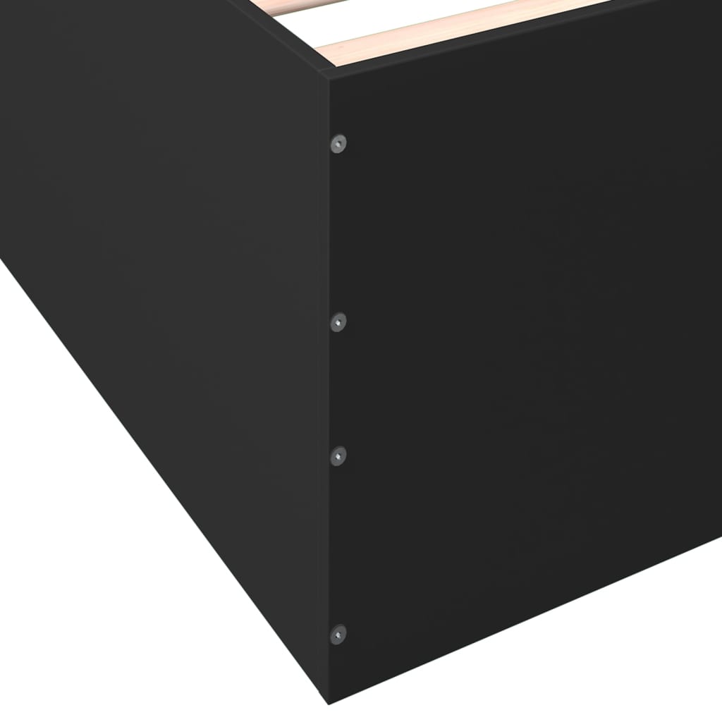 Bed Frame without Mattress Black 90x190 cm Single