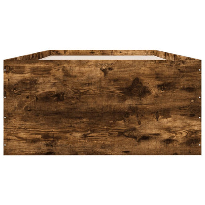 Bed Frame without Mattress Smoked Oak 90x190 cm Single