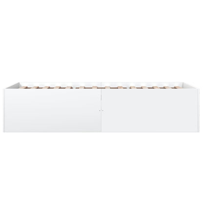 Bed Frame without Mattress White 75x190 cm Small Single
