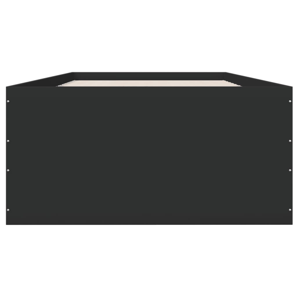 Bed Frame without Mattress Black 75x190 cm Small Single