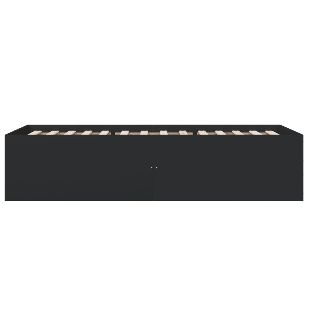 Bed Frame without Mattress Black 75x190 cm Small Single