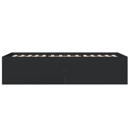 Bed Frame without Mattress Black 75x190 cm Small Single