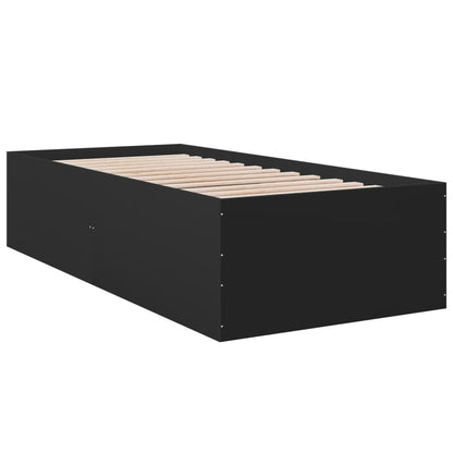Bed Frame without Mattress Black 75x190 cm Small Single