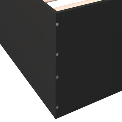 Bed Frame without Mattress Black 75x190 cm Small Single