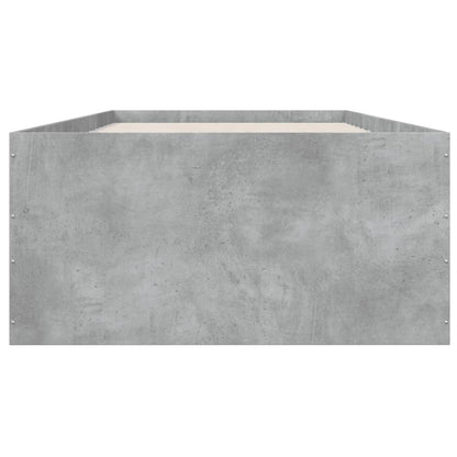 Bed Frame without Mattress Concrete Grey 75x190 cm Small Single
