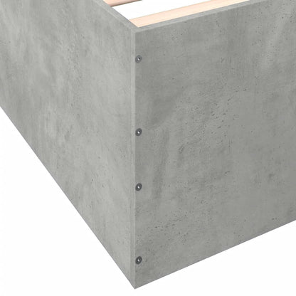 Bed Frame without Mattress Concrete Grey 75x190 cm Small Single