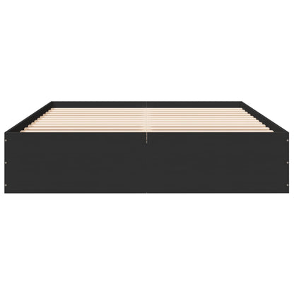 Bed Frame without Mattress Black 150x200 cm King Size