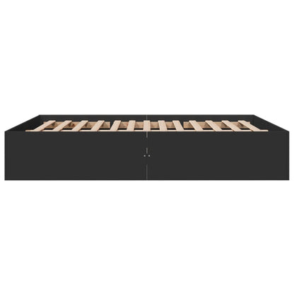 Bed Frame without Mattress Black 150x200 cm King Size