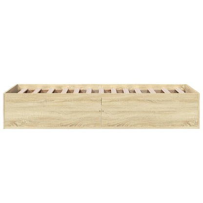 Bed Frame without Mattress Sonoma Oak 100x200 cm