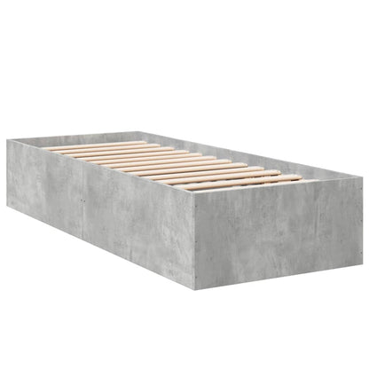 Bed Frame without Mattress Concrete Grey 90x200 cm