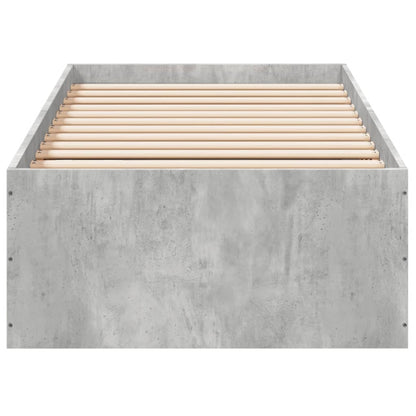Bed Frame without Mattress Concrete Grey 90x200 cm