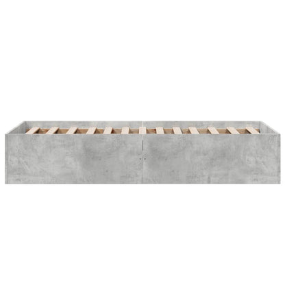 Bed Frame without Mattress Concrete Grey 90x200 cm
