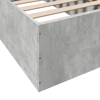 Bed Frame without Mattress Concrete Grey 90x200 cm