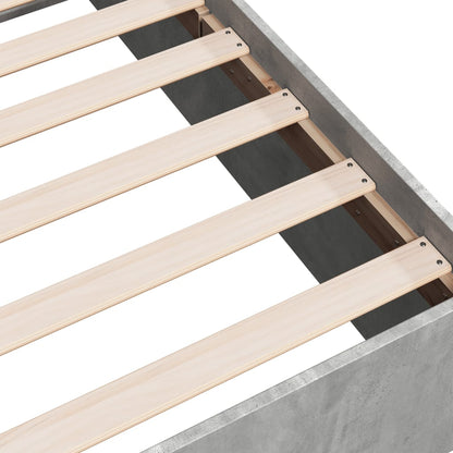 Bed Frame without Mattress Concrete Grey 90x200 cm