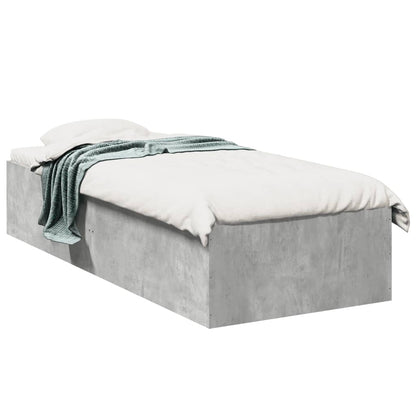 Bed Frame without Mattress Concrete Grey 90x200 cm