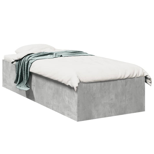 Bed Frame without Mattress Concrete Grey 90x200 cm