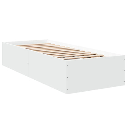Bed Frame without Mattress White 90x190 cm Single
