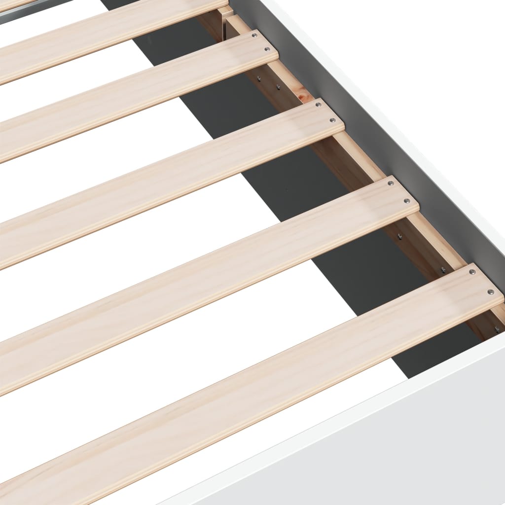 Bed Frame without Mattress White 90x190 cm Single