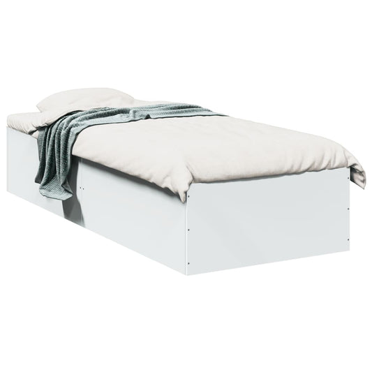 Bed Frame without Mattress White 90x190 cm Single
