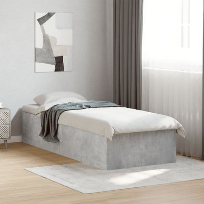 Bed Frame without Mattress Concrete Grey 90x190 cm Single