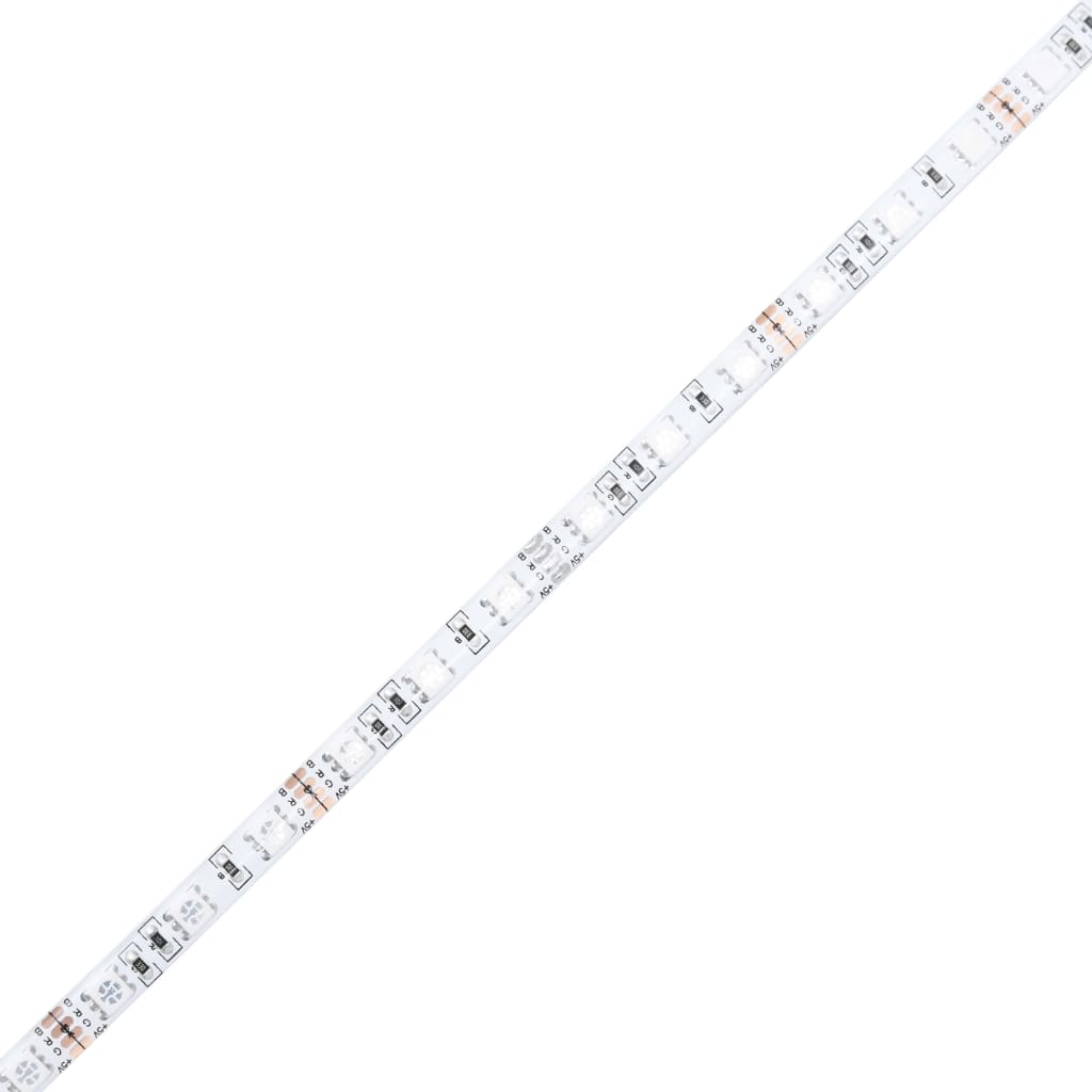 Bed Frame with LED Lights without Mattress White 200x200cm