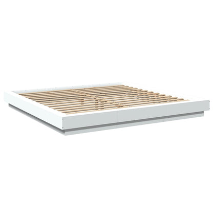 Bed Frame without Mattress White 180x200 cm Super King