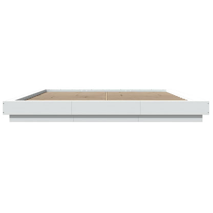Bed Frame without Mattress White 180x200 cm Super King