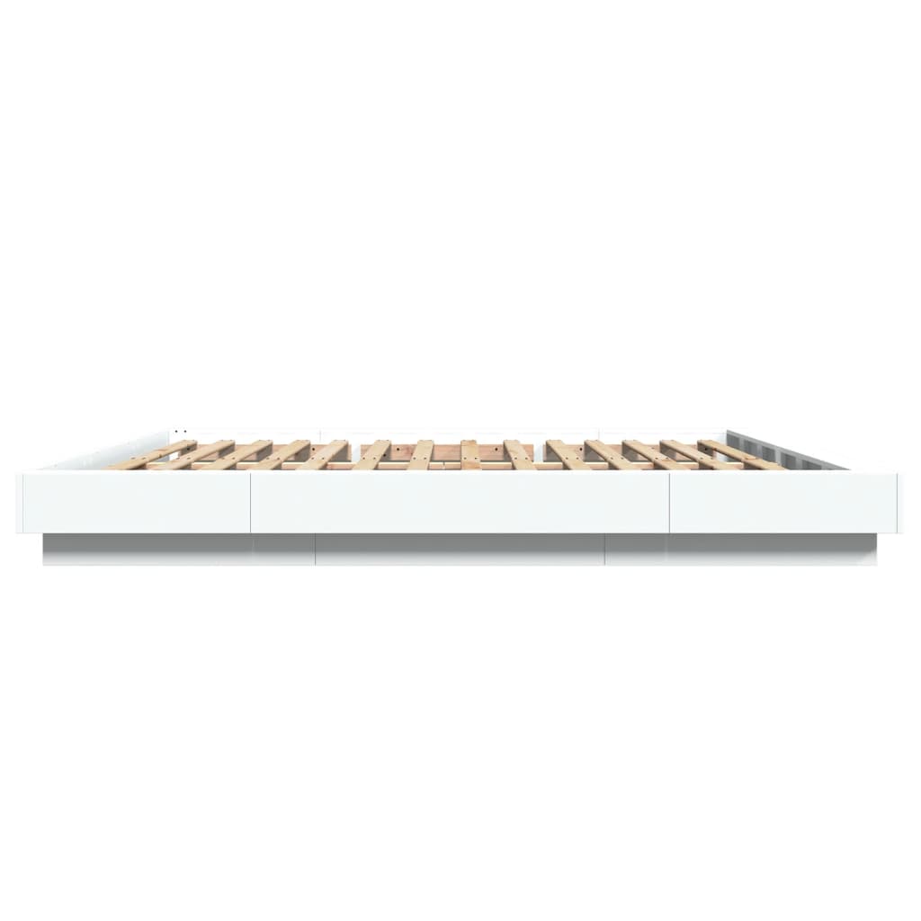 Bed Frame without Mattress White 180x200 cm Super King
