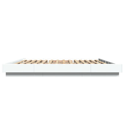 Bed Frame without Mattress White 180x200 cm Super King
