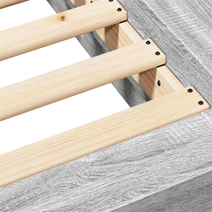 Bed Frame without Mattress Grey Sonoma 180x200 cm Super King