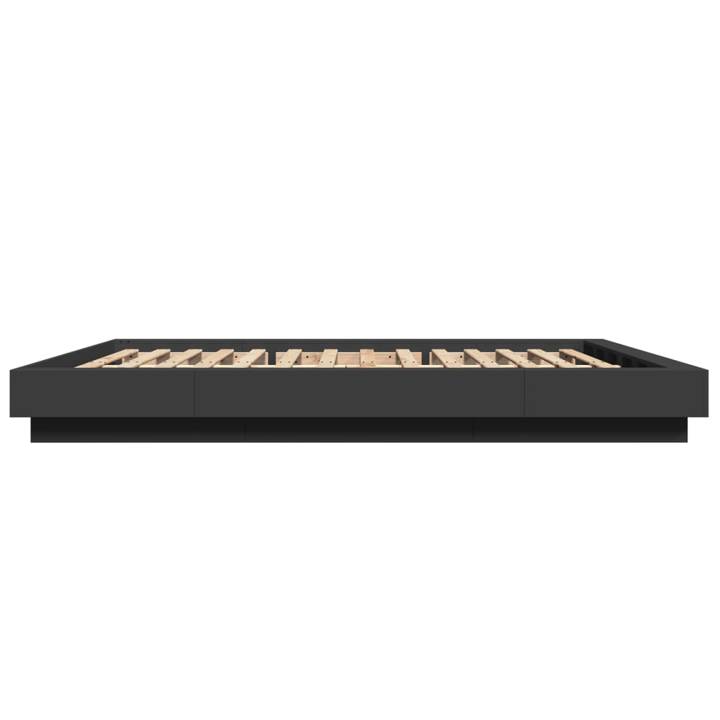 Bed Frame without Mattress Black 160x200 cm