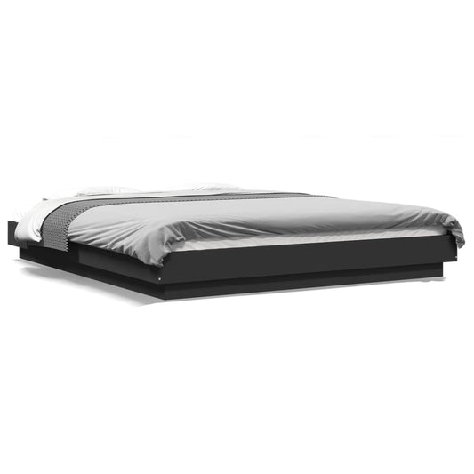 Bed Frame without Mattress Black 160x200 cm