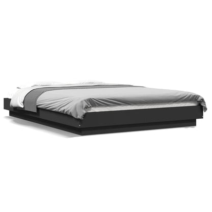 Bed Frame without Mattress Black 120x200 cm