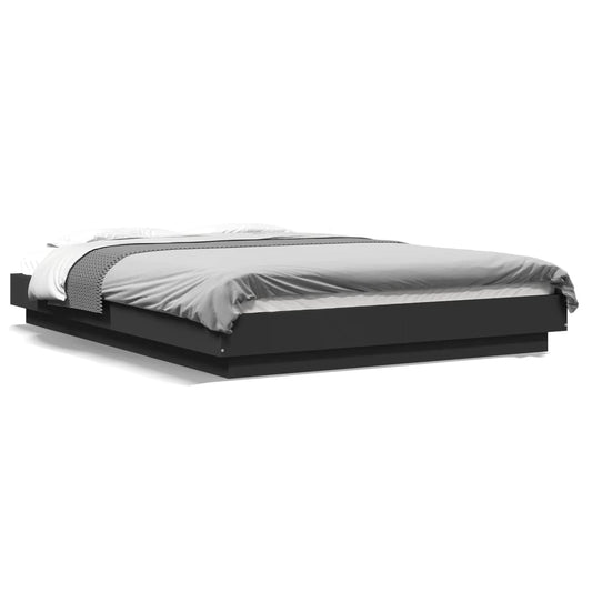 Bed Frame without Mattress Black 120x200 cm